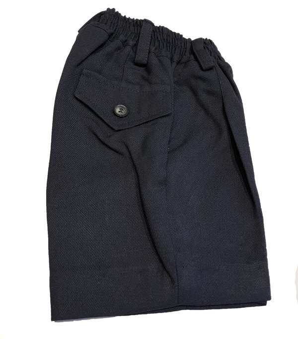 Pantalón azul marino corto uniforme escolar cintura elástica
