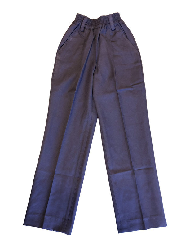 Pantalón azul marino uniforme escolar cintura elástica
